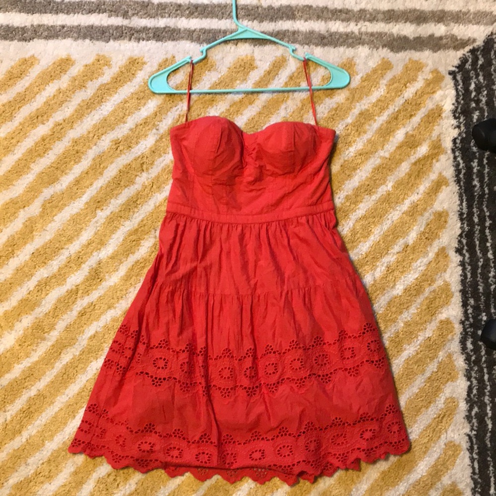 American Eagle Outfitters Coral Dress Corset
